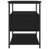 Bedside Cabinet Black 40x42x56 cm Engineered Wood
