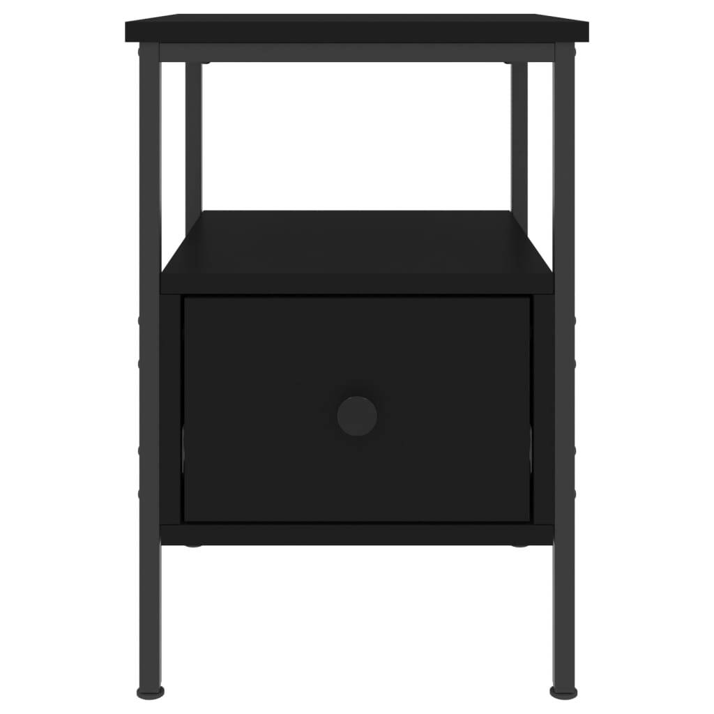 Bedside Cabinet Black 34x36x50 cm Engineered Wood