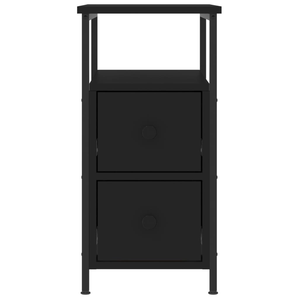 Bedside Cabinet Black 30x60x60 cm Engineered Wood
