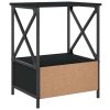 Bedside Table Black 50x41x65 cm Engineered Wood