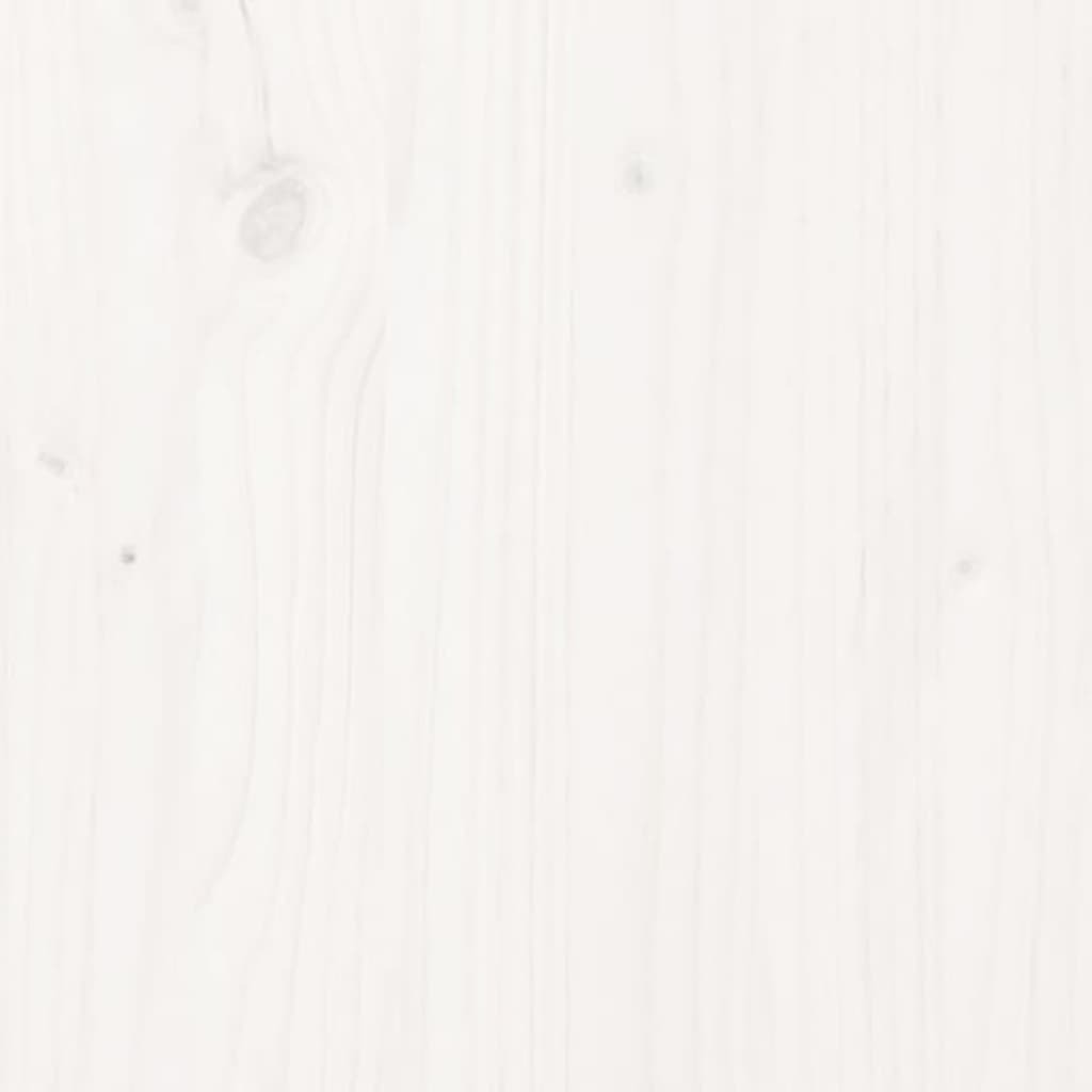 Headboard White 140.5x4x100 cm Solid Wood Pine