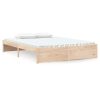 Bed Frame 137×187 cm Double Solid Wood Pine