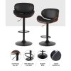 2X Bar Stools Kitchen Stool Chairs Dining Swivel Gas Lift Wooden Metal