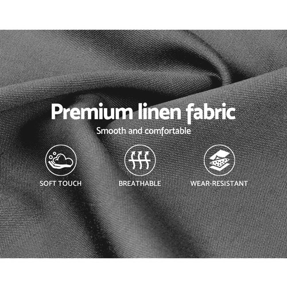 Stewart Bed Frame Fabric – Grey, QUEEN