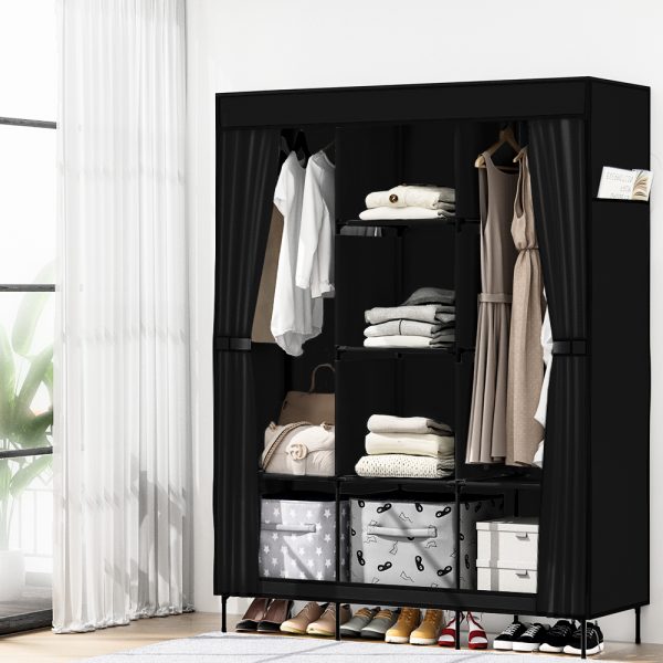 Clothes Wardrobe Closet Storage Large Portable Organiser with Shelf