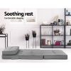 Lounge Sofa Bed Floor Couch Chaise Chair Recliner Futon Folding Grey