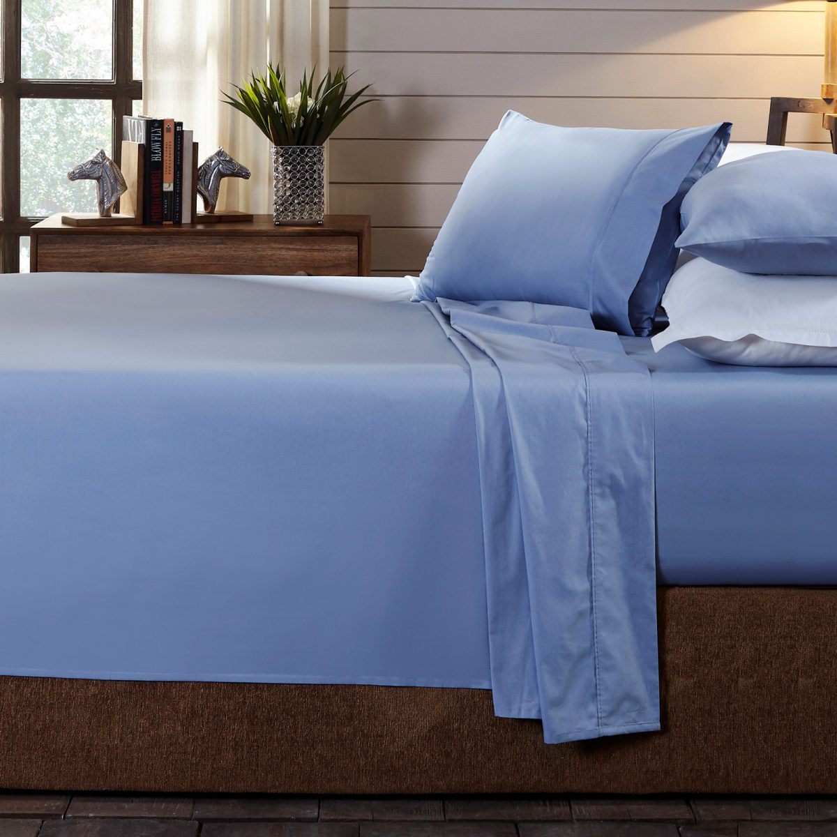 Royal Comfort 250TC Organic 100% Cotton Sheet Set 4 Piece Luxury Hotel Style – King – Graphite