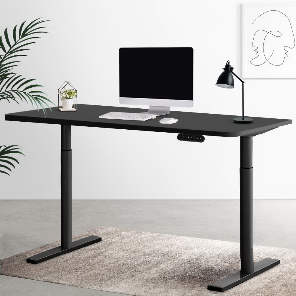 Electric Standing Desk Height Adjustable Sit Stand Desks Table Black