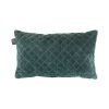 Bedding House Equire Luxury Cotton Filled Oblong Cushion Blue