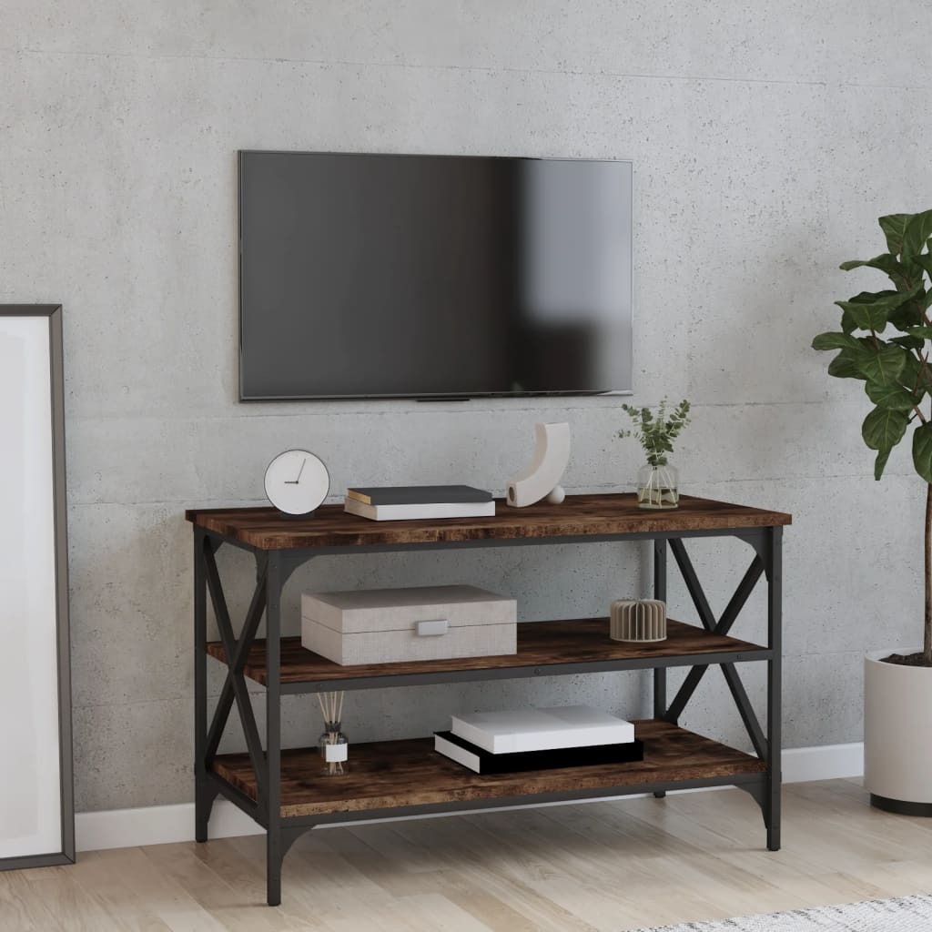 Side Table Black 40x42x50 cm Engineered Wood