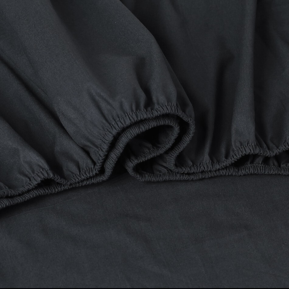Elan Linen 100% Egyptian Cotton Vintage Washed 500TC Charcoal Queen Bed Sheets Set