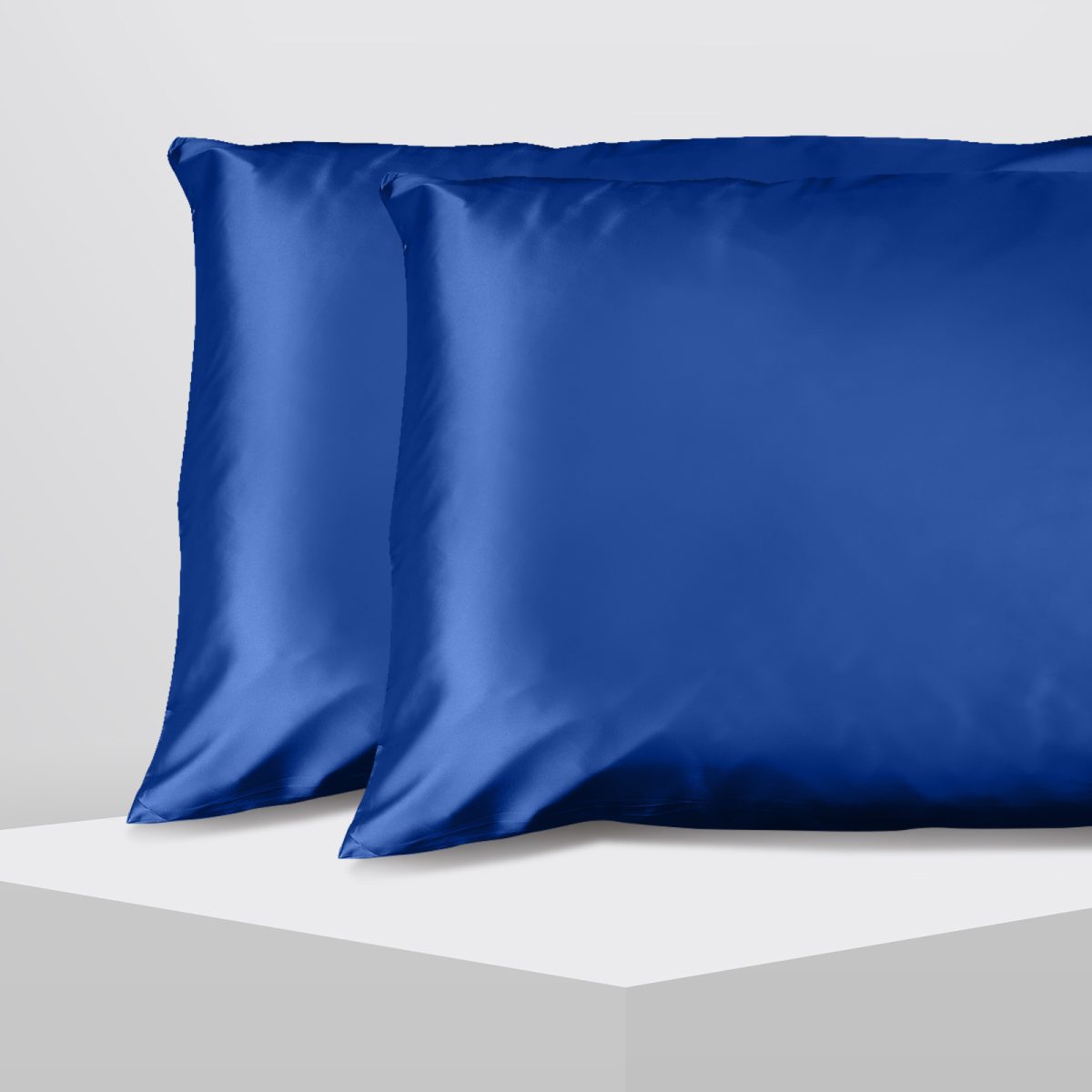 Casa Decor Luxury Satin Pillowcase Twin Pack Size With Gift Box Luxury  – Navy Blue