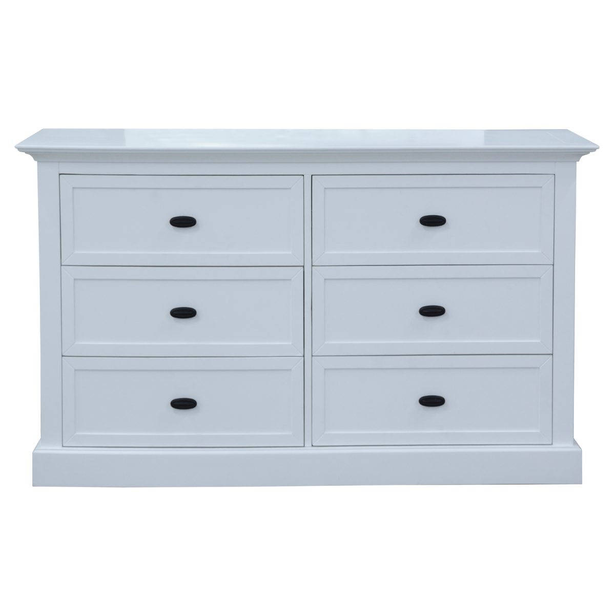 Beechworth Dresser 6 Chest of Drawers Pine Wood Storage Cabinet Hampton – White