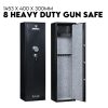 8 Gun Safe Firearm Rifle Storage Lock box Steel Cabinet Heavy Duty Locker