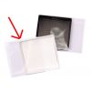 10 Pack of 15cm Square Invitation Coaster Favor Function product Presentation Cookie Biscuit Patisserie Gift Box – 4cm deep – White Card with Clear Sl