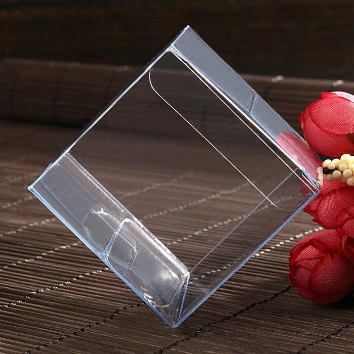 10 Pack of 8cm Square Cube – Product Showcase Clear Plastic Shop Display Storage Packaging Box