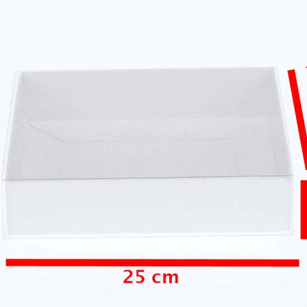 10 Pack of White Card Box – Clear Slide On Lid – Large Beauty Product Gift Giving Hamper Tray Merch Fashion Cake Sweets Xmas