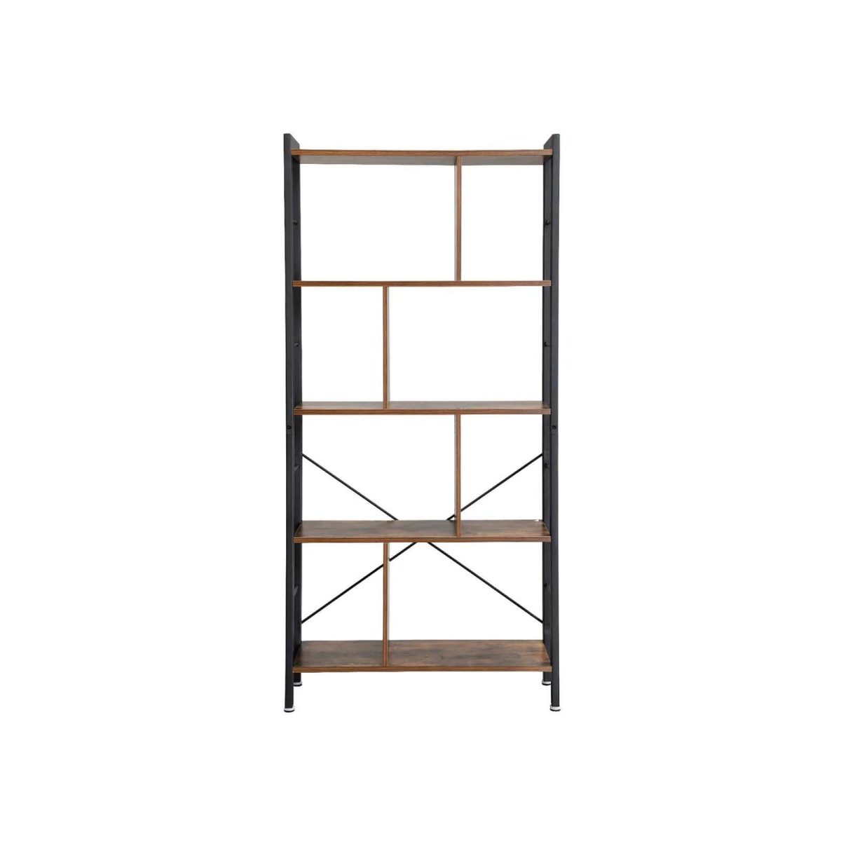 VASAGLE 4 Tier Bookshelf with Compartments