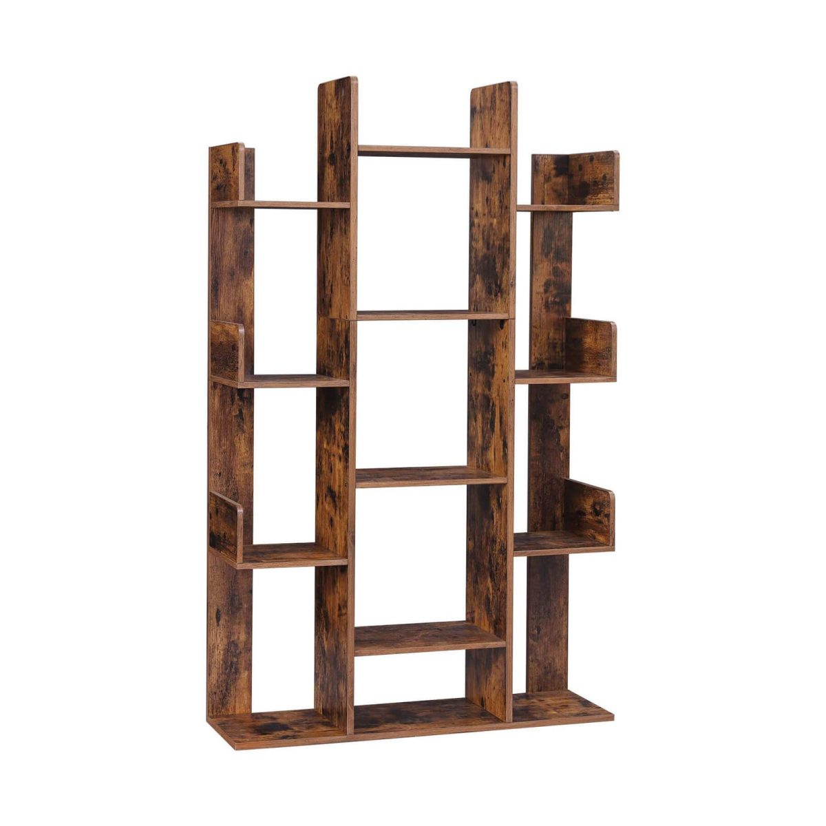 VASAGLE Bookshelf Tree-Shaped Bookcase with 13 Storage Shelves