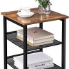 Glenview Side Table with 2 Mesh Shelves