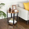 Glenfield Round Side Table with Shelf