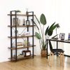 VASAGLE Bookshelf 5-Tier Industrial Stable Bookcase
