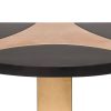 Contemporary Half Round Brass and Black Hallway Console Table
