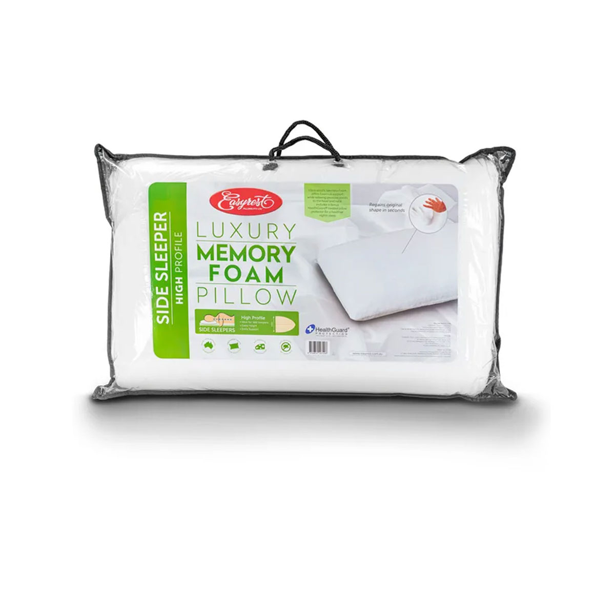 Easyrest Side Sleeper High Profile Luxury Memory Foam Pillow 65 x 40 ...