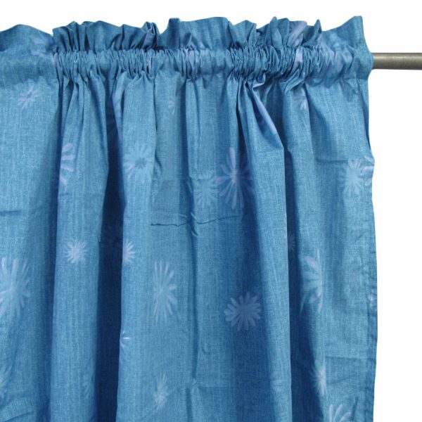 Pair of Polyester Cotton Rod Pocket Curtains