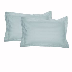 Accessorize 325TC Pair of Tailored Standard Pillowcases Blue