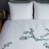 Bedding House Van Gogh Embroidered White Cotton Sateen Quilt Cover Set King