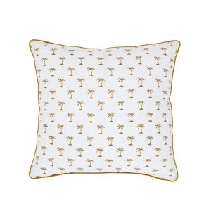 J.Elliot Home Palm Gold Green Filled Cushion 50 x 50 cm