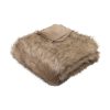 J.Elliot Home Grizzly Brown Faux Fur Throw