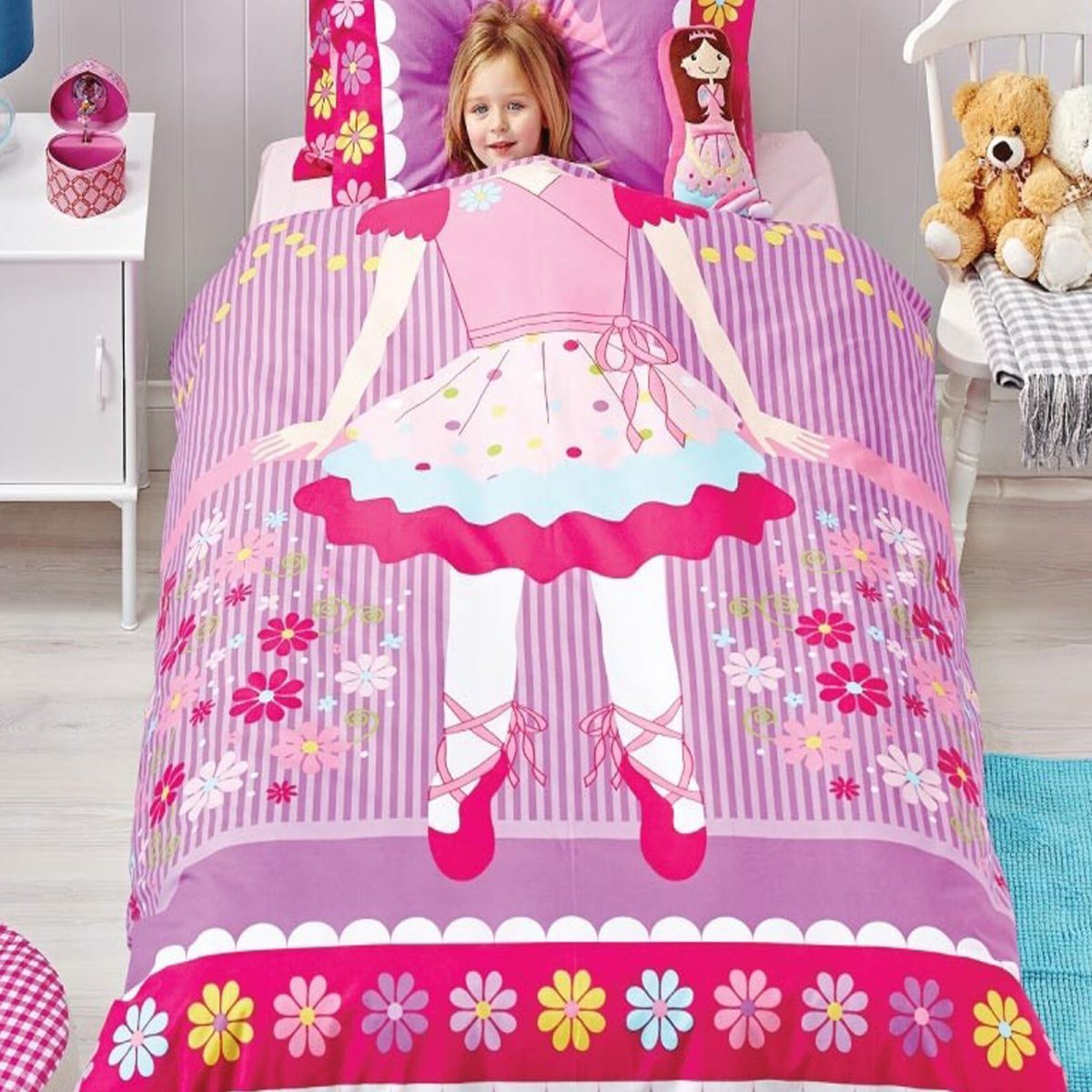 Cubby House Ballerina Quilt Cover Set Double
