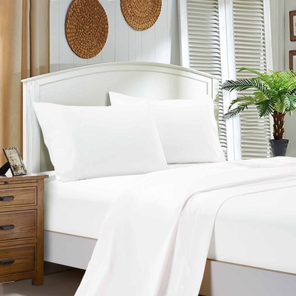 1000TC Ultra Soft Single Size Bed Flat & Fitted Sheet Set