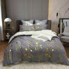 Reversible Design Grey King Size Bed Quilt/Doona/Duvet Cover Set