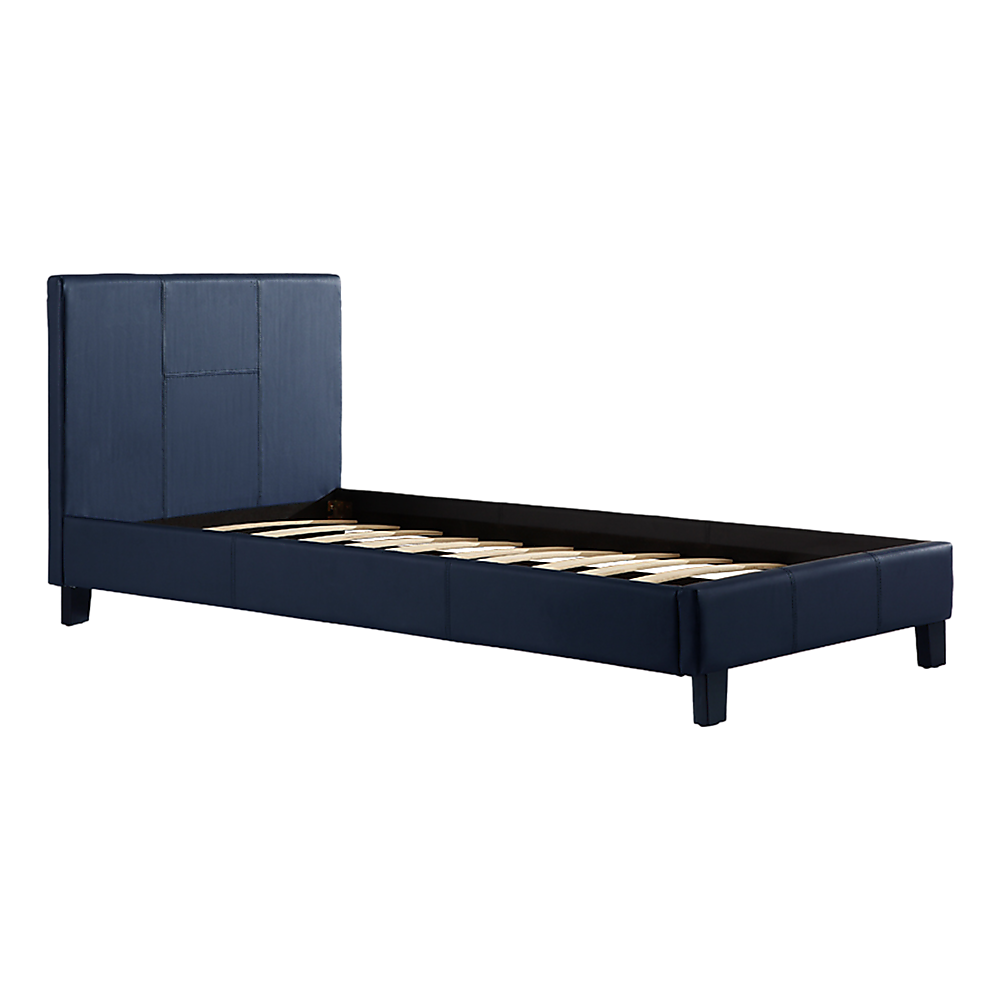 Marden Single PU Leather Bed Frame Blue