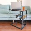 Sofa Side End Table Wooden Shelf Couch Living Nightstand
