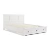Ebor White Coastal Lifestyle Bedframe with Storage Drawers Queen