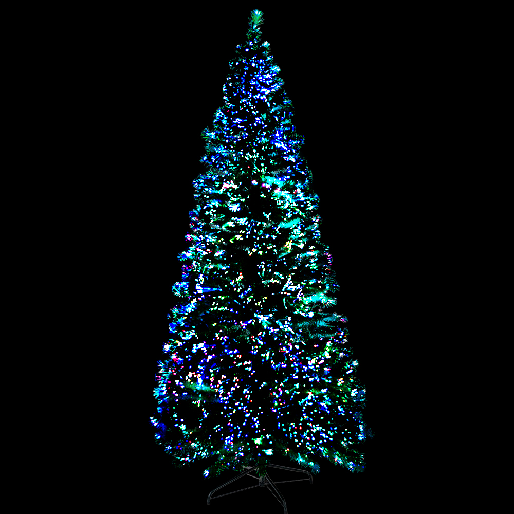 Jingle Jollys Christmas Tree LED Xmas trees Optic Fibre Warm White – 6ft