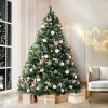 Jingle Jollys Christmas Tree Xmas Trees Decorations Snowy Green Tips – 6ft