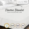 Laura Hill Heated Electric Blanket Queen Fitted Polyester – White