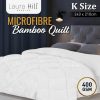 Laura Hill 400GSM Microfibre Bamboo Quilt Comforter Doona – King