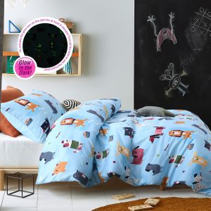 Woof Glow in the Dark Quilt Cover Set Double