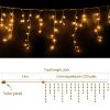 Jingle Jollys 500 LED Solar Powered Christmas Icicle Lights 20M Outdoor Fairy String Party – Warm White