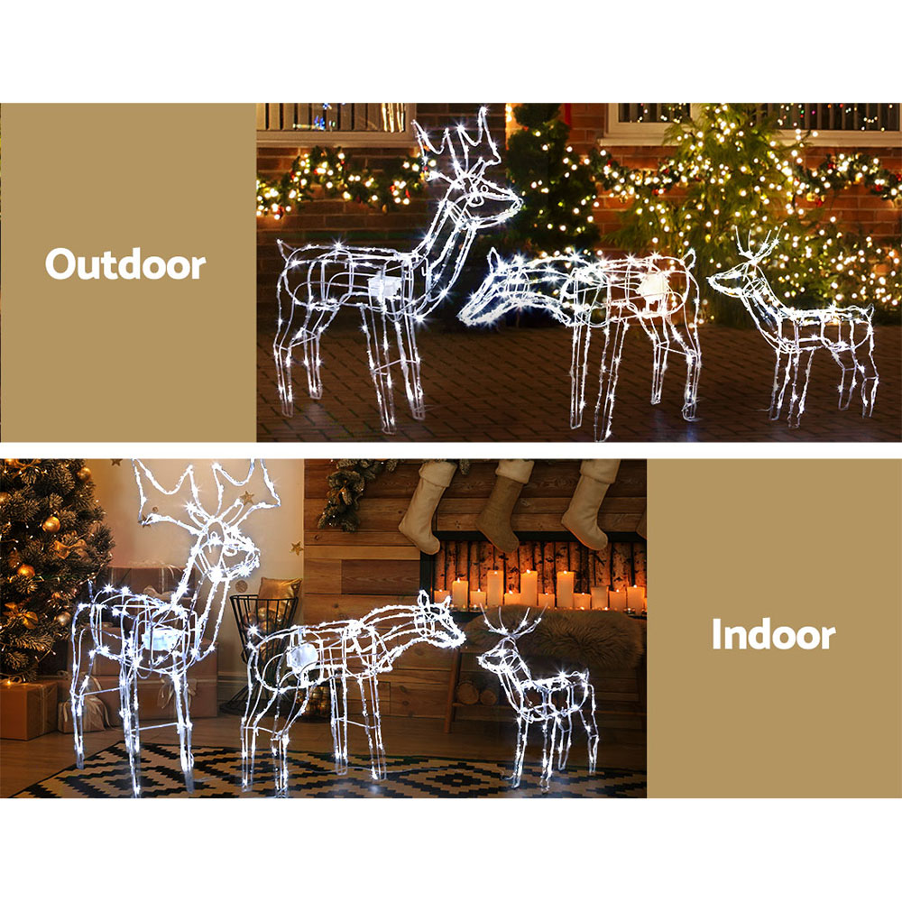 Jingle Jollys Christmas Motif Lights LED Rope Reindeer Waterproof Solar Powered – 3