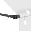 Manual Retractable Awning with LED – Cream, 250 cm