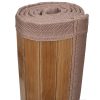 2 Bamboo Bath Mats 40 x 50 cm Brown