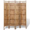 Cypress 4-Panel Bamboo Room Divider