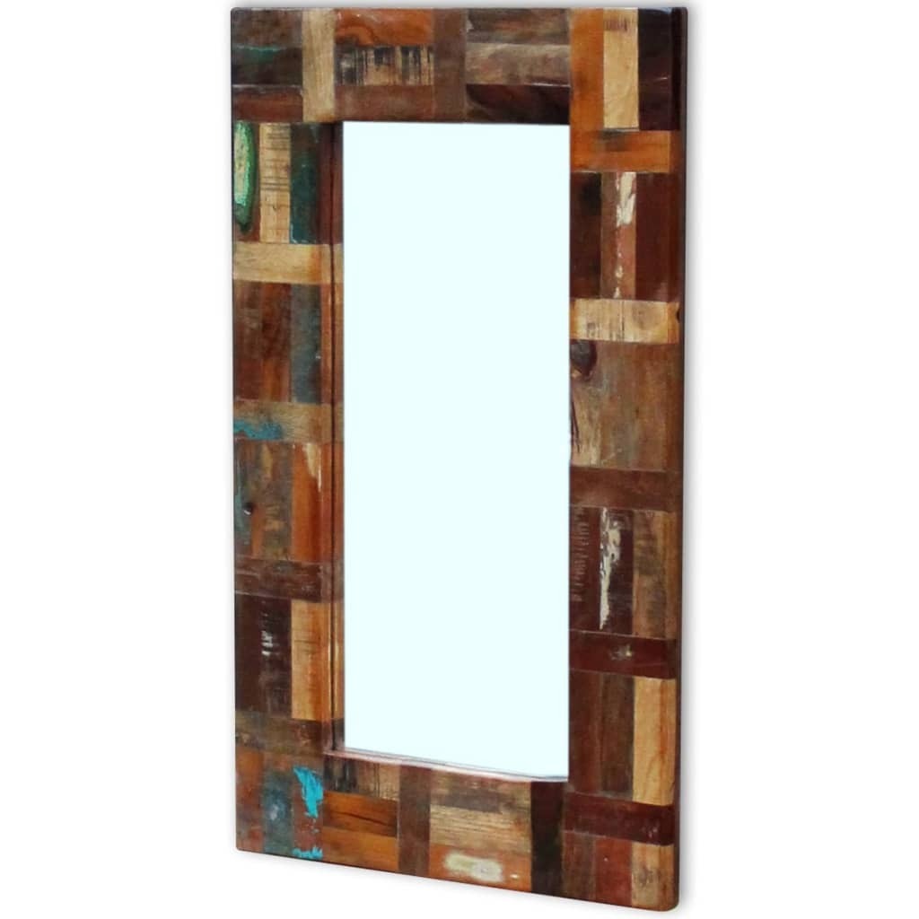 Mirror Solid Reclaimed Wood 80×50 cm